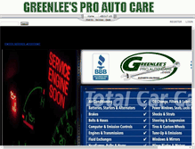 Tablet Screenshot of greenleesproautocare.com